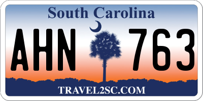 SC license plate AHN763