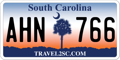 SC license plate AHN766
