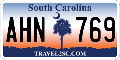 SC license plate AHN769