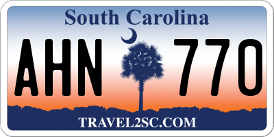 SC license plate AHN770