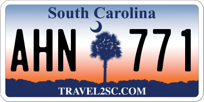 SC license plate AHN771