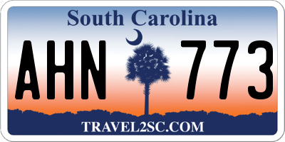 SC license plate AHN773