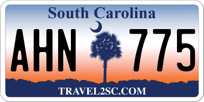 SC license plate AHN775