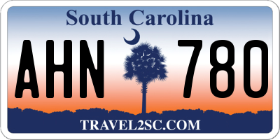 SC license plate AHN780