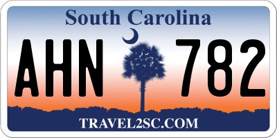 SC license plate AHN782