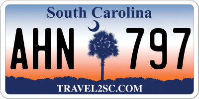 SC license plate AHN797