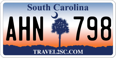 SC license plate AHN798