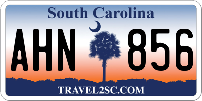 SC license plate AHN856