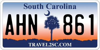 SC license plate AHN861