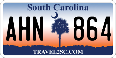 SC license plate AHN864