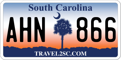 SC license plate AHN866