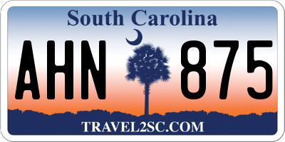 SC license plate AHN875