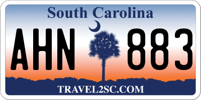 SC license plate AHN883