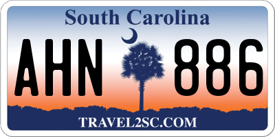 SC license plate AHN886