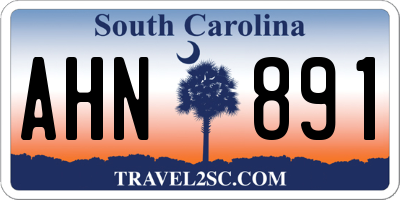 SC license plate AHN891