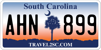 SC license plate AHN899