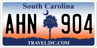 SC license plate AHN904