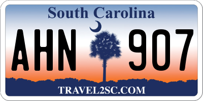 SC license plate AHN907