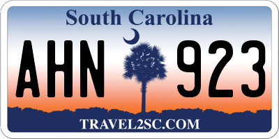 SC license plate AHN923