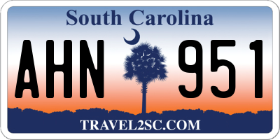 SC license plate AHN951