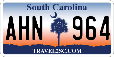 SC license plate AHN964