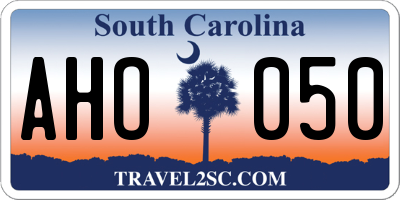 SC license plate AHO050
