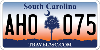 SC license plate AHO075