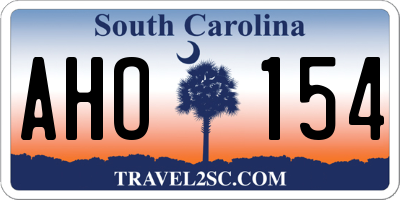 SC license plate AHO154