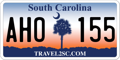 SC license plate AHO155