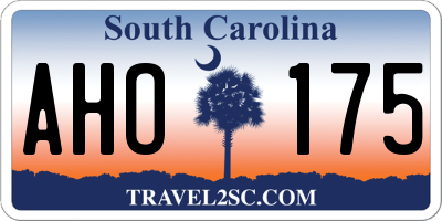 SC license plate AHO175