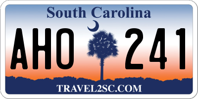 SC license plate AHO241