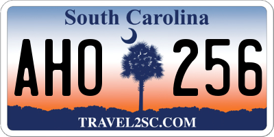 SC license plate AHO256