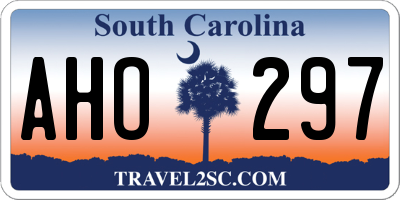 SC license plate AHO297