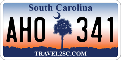 SC license plate AHO341
