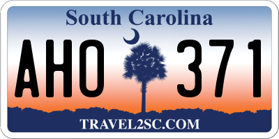 SC license plate AHO371