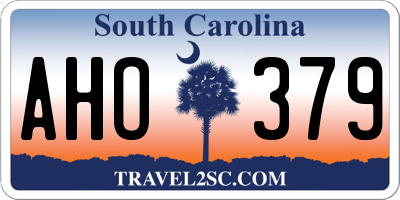 SC license plate AHO379