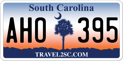 SC license plate AHO395