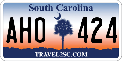 SC license plate AHO424