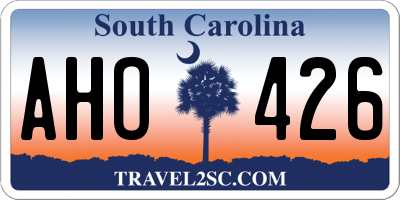 SC license plate AHO426