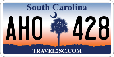 SC license plate AHO428