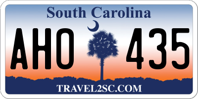 SC license plate AHO435