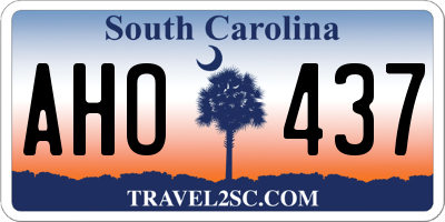 SC license plate AHO437