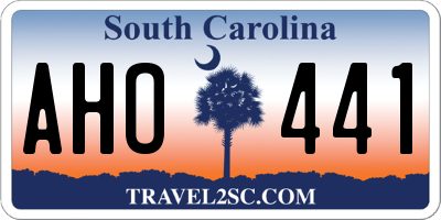 SC license plate AHO441
