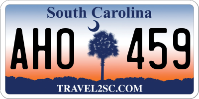 SC license plate AHO459