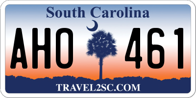 SC license plate AHO461