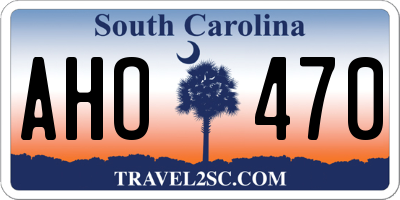 SC license plate AHO470