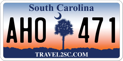 SC license plate AHO471
