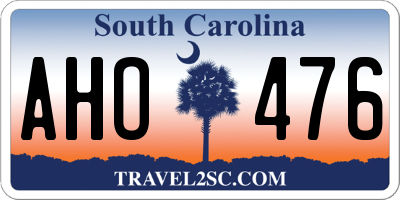 SC license plate AHO476
