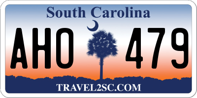 SC license plate AHO479