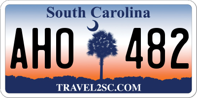 SC license plate AHO482
